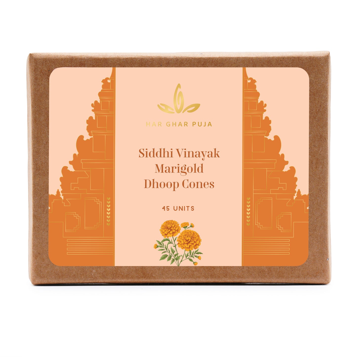 Har Ghar Puja Siddhi Vinayak Marigold Dhoop Cones