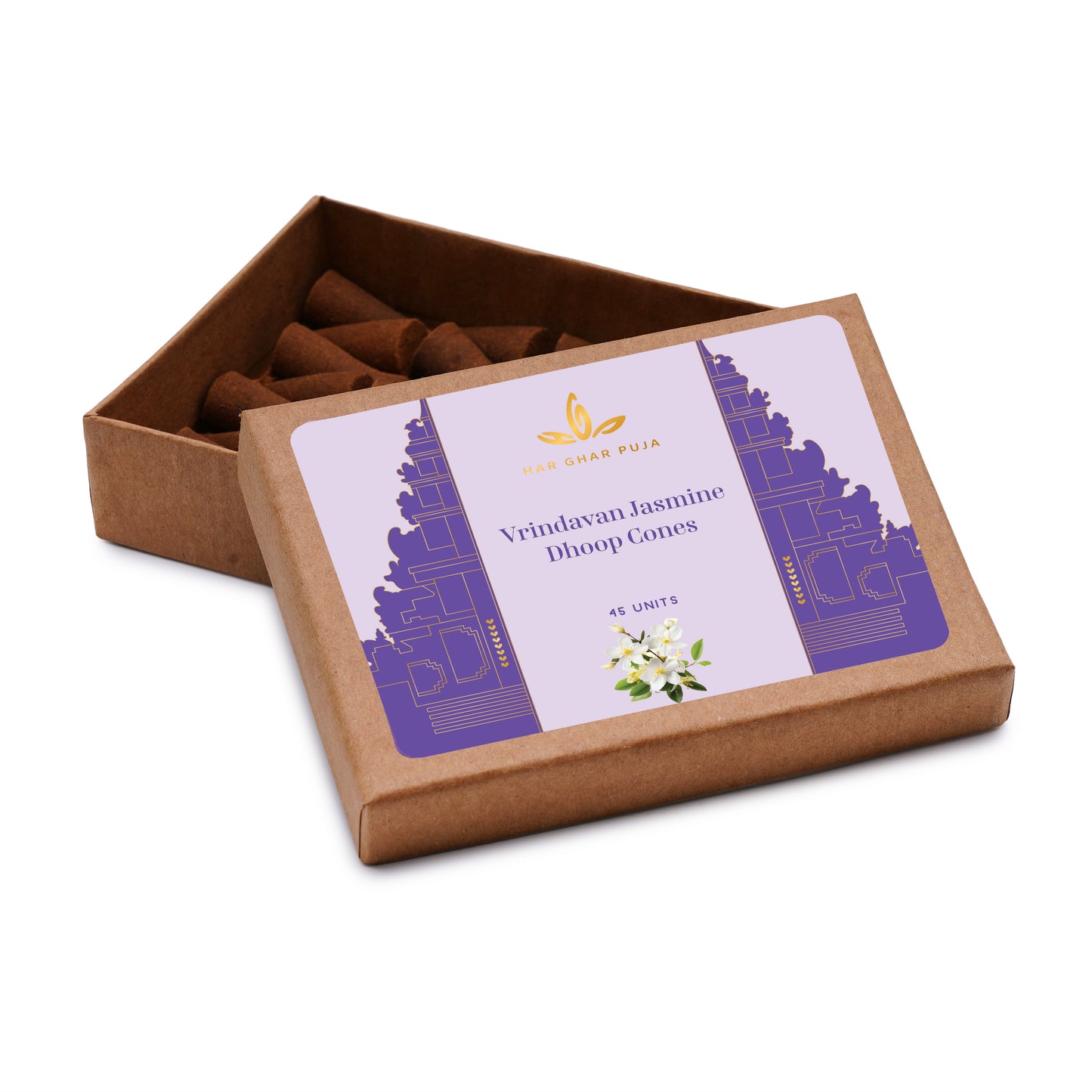 Har Ghar Puja Vrindavan Jasmine Dhoop Cones