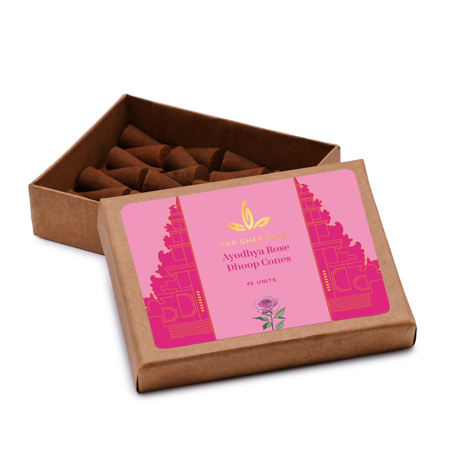 Har Ghar Puja Ayodhya Rose Dhoop Cones