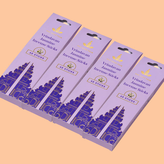 Har Ghar Puja Vrindavan Jasmine Incense Sticks (Set of 4)