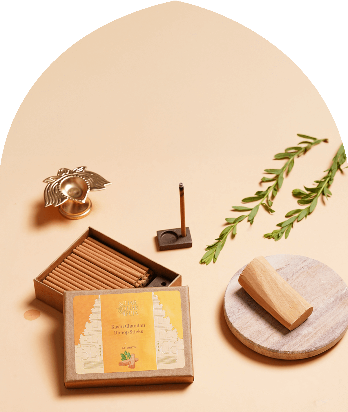 Har Ghar Puja Kashi Chandan Bambooless Dhoop Sticks