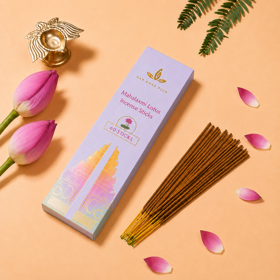 Har Ghar Puja Mahalaxmi Lotus Incense Sticks (Set of 3)