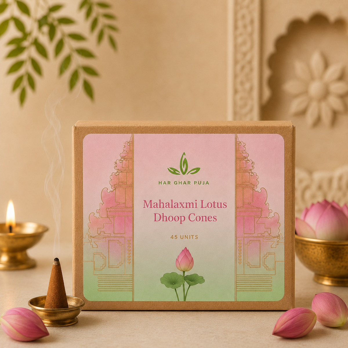 Har Ghar Puja Mahalaxmi Lotus Dhoop Cones