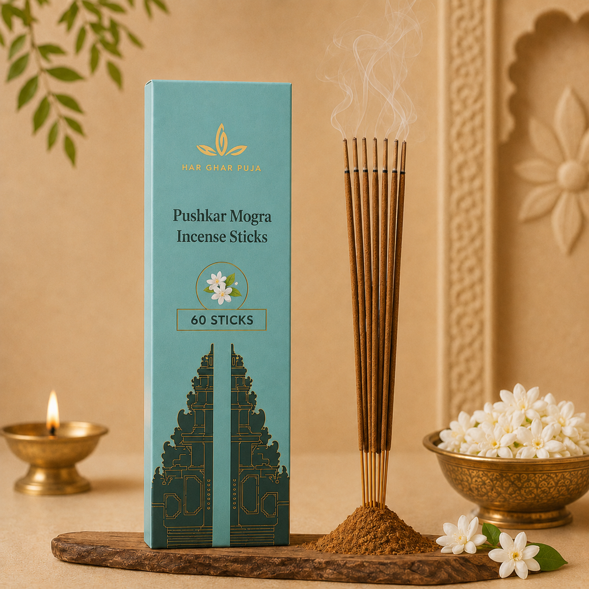 Har Ghar Puja Pushkar Mogra Incense Sticks
