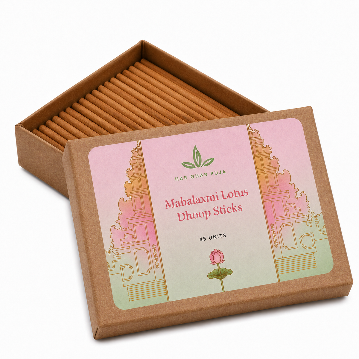 Har Ghar Puja Mahalaxmi Lotus Dhoop Sticks