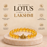 Citrine Lotus Lakshmi Wealth Bracelet