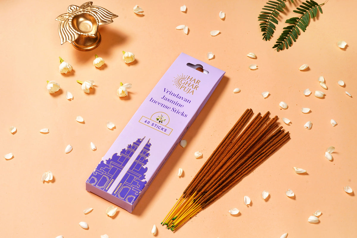 Har Ghar Puja Vrindavan Jasmine Incense Stick (Set of 3)