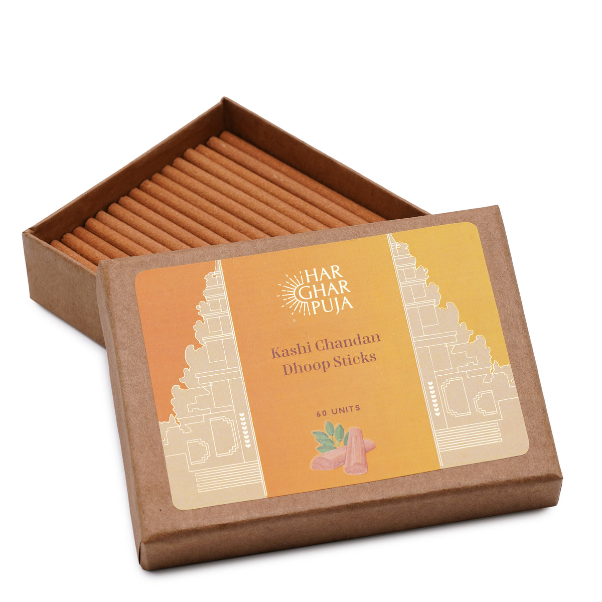 Har Ghar Puja Kashi Chandan Dhoop Sticks (Set of 2)