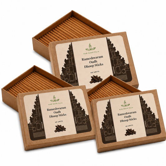 Har Ghar Puja Rameshwaram Oud Dhoop Sticks (Set of 3)