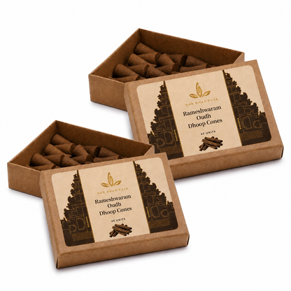 Har Ghar Puja Rameshwaram Oud Dhoop Cones (Set of 2)