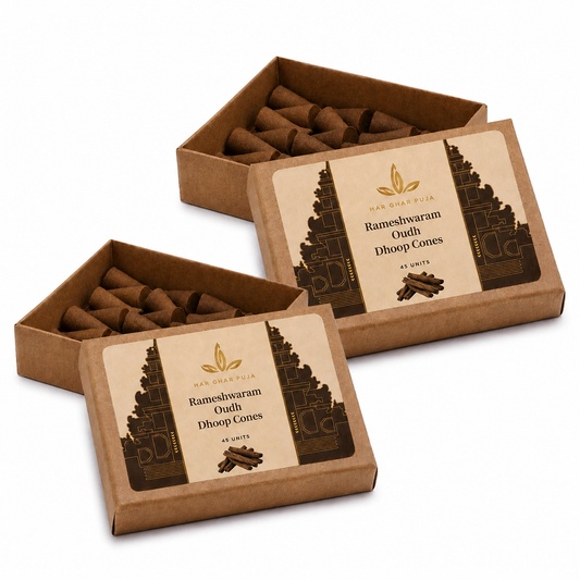 Har Ghar Puja Rameshwaram Oud Dhoop Cones (Set of 2)