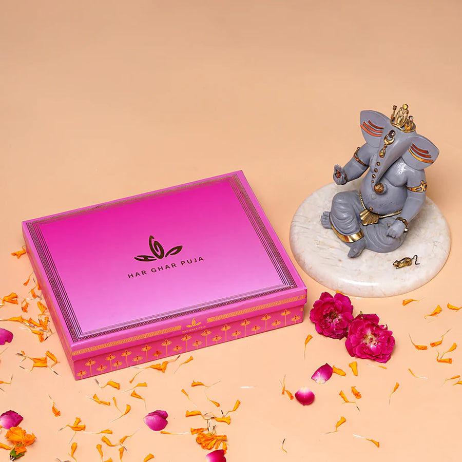 Har Ghar Puja Rakhi Box (Set of 2 Rakhi)