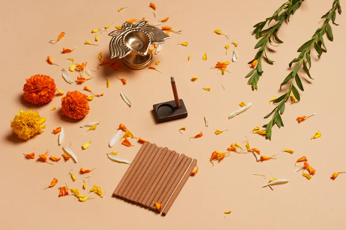 Har Ghar Puja Siddhi Vinayak Marigold Dhoop Sticks (Set of 2)