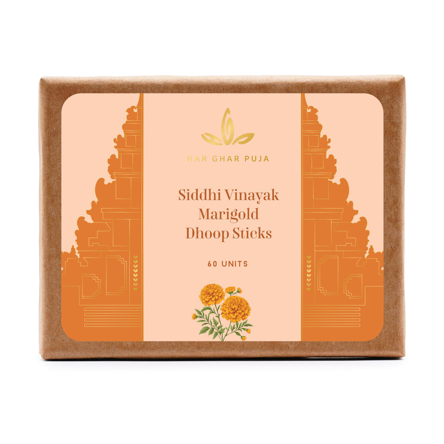 Har Ghar Puja Siddhi Vinayak Marigold Dhoop Sticks