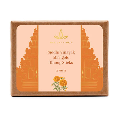 Har Ghar Puja Siddhi Vinayak Marigold Dhoop Sticks (Set of 2)
