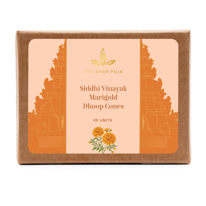 Har Ghar Puja Siddhi Vinayak Marigold Dhoop Cones