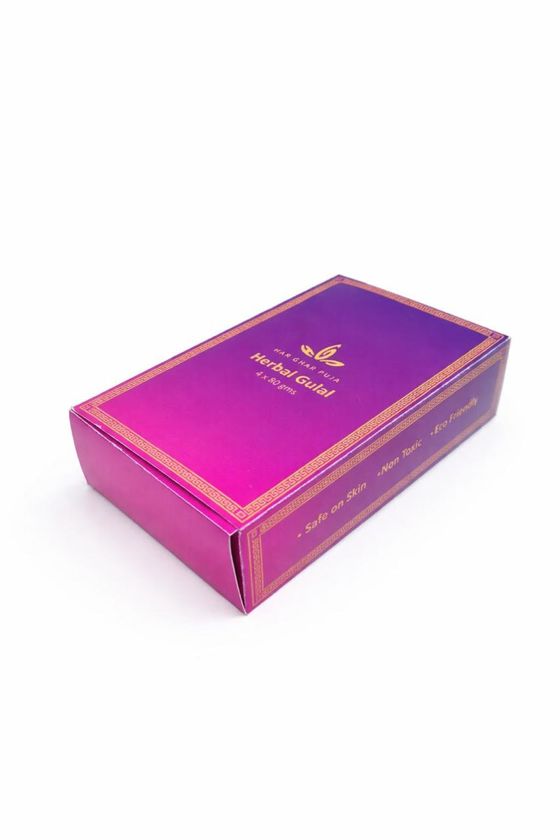 Herbal Gulal Set (4 Colours) by Har Ghar Puja