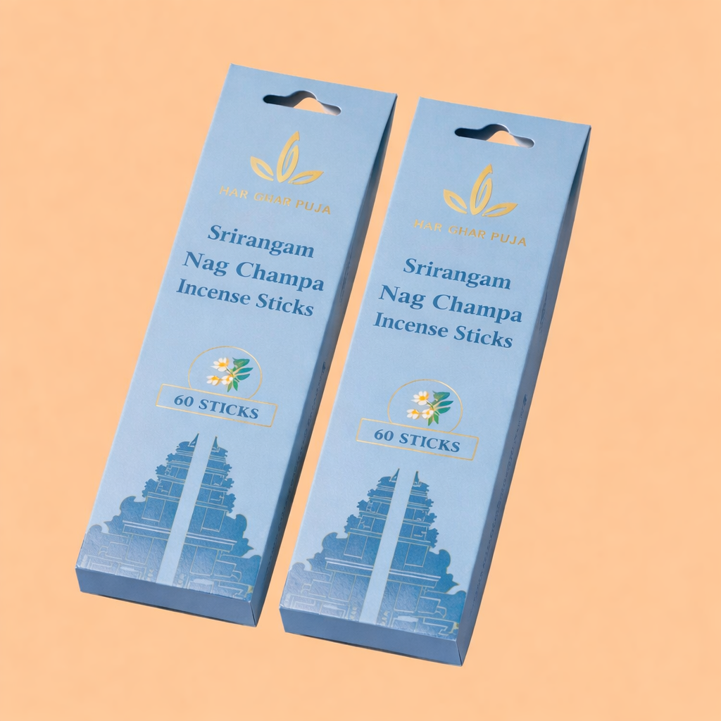 Har Ghar Puja Srirangam Nagchampa Incense Sticks (Set of 2)