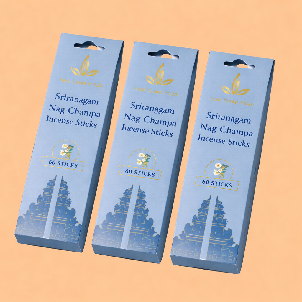 Har Ghar Puja Srirangam Nagchampa Incense Sticks (Set of 3)