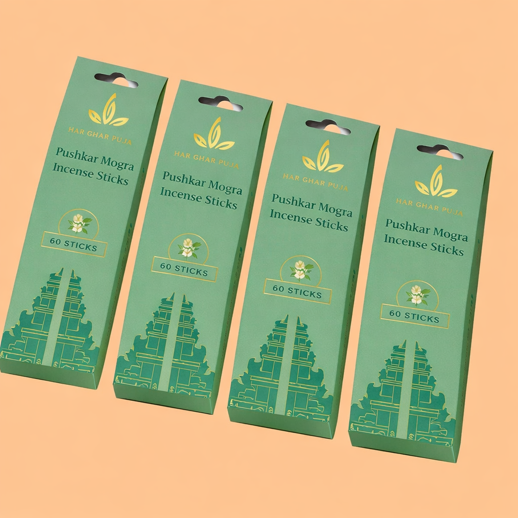 Har Ghar Puja Pushkar Mogra Incense Sticks (Set of 4)