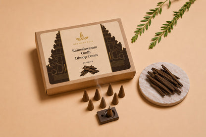 Har Ghar Puja Rameshwaram Oud Dhoop Cones (Set of 3)