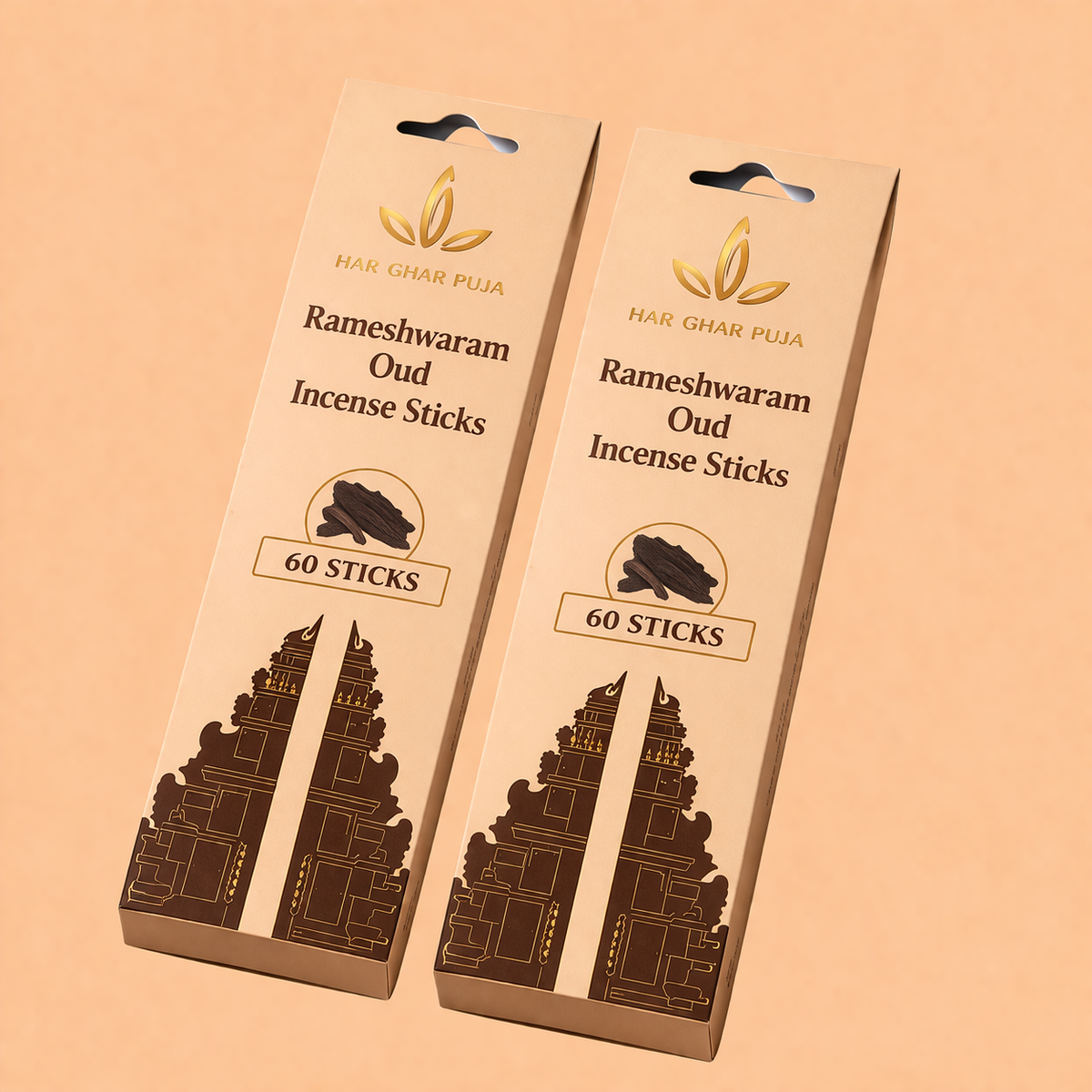 Har Ghar Puja Rameshwaram Oudh Incense Sticks (Set of 2)