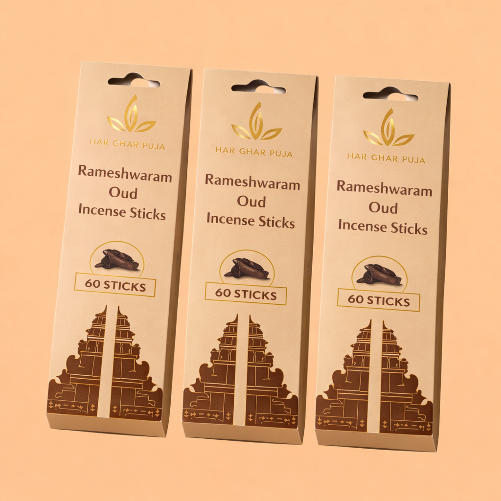 Har Ghar Puja Rameshwaram Oudh Incense Sticks (Set of 3)
