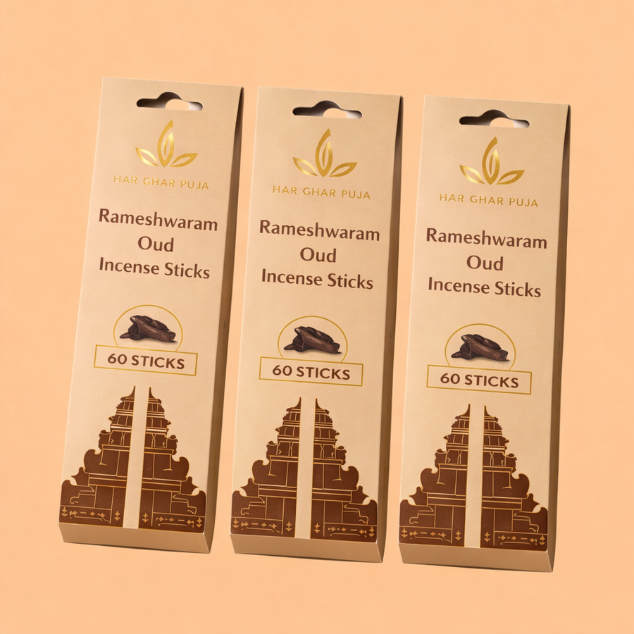 Har Ghar Puja Rameshwaram Oudh Incense Sticks (Set of 3)
