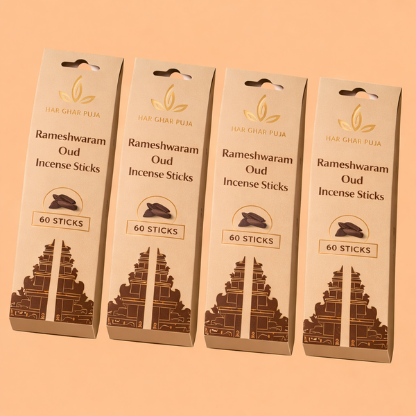 Har Ghar Puja Rameshwaram Oudh Incense Sticks (Set of 4)