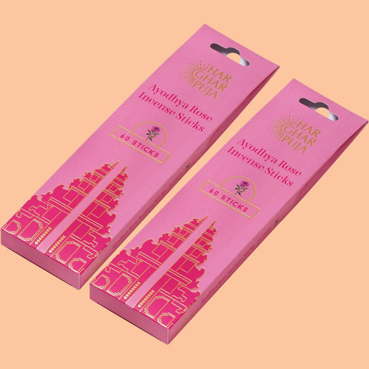 Har Ghar Puja Ayodhya Rose Incense Sticks (Set of 2)