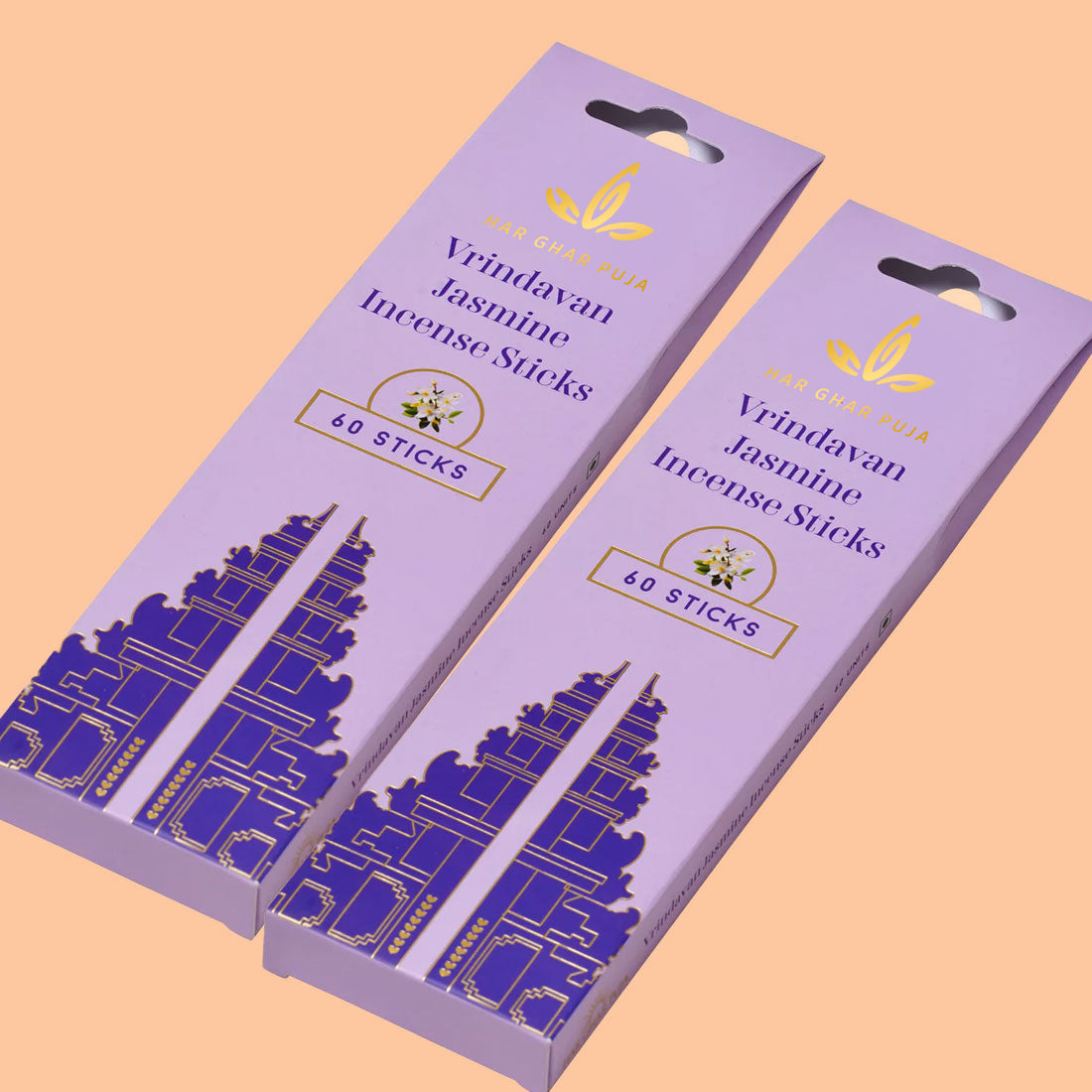 Har Ghar Puja Vrindavan Jasmine Incense Stick (Set of 2)