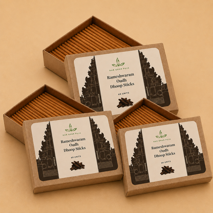 Har Ghar Puja Rameshwaram Oud Dhoop Sticks (Set of 3)